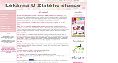 Desktop Screenshot of lekarnauzlatehoslunce.cz